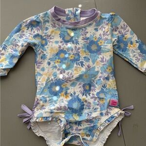 Floral Long Sleeve Baby Swimsuit